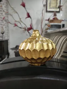 تجریه خرید گلدان دکوری گلد کیش مدل الماسی کد 1233