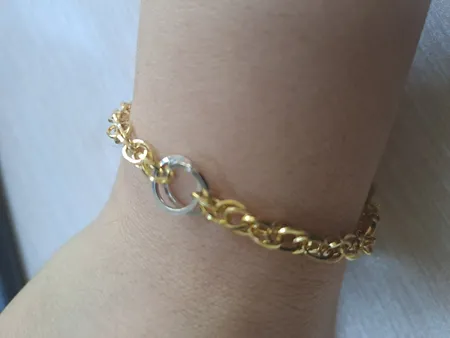 دستبند طلا 18 عیار زنانه طلای مستجابی مدل اسپادانا کد 6757