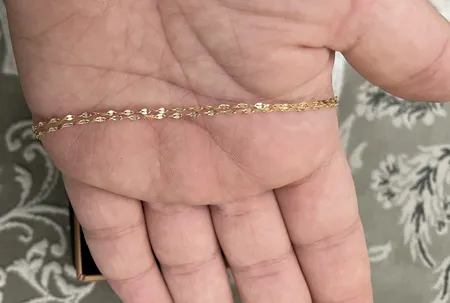 زنجیر طلا 18 عیار زنانه طلای مستجابی مدل کاملیا کد SH40