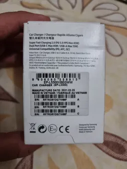 شارژر فندکی سامسونگ مدل EP-L5300XBEGWW به همراه کابل تبدیل USB-C