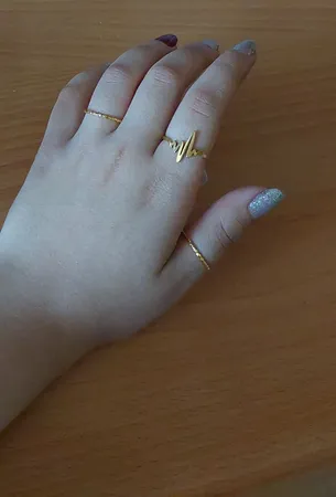 انگشتر زنانه طرح ضربان کد RKH_775