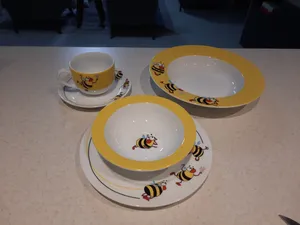 تجریه خرید سرویس غذاخوری 5 پارچه کودک چینی زرین ایران سری ایتالیا اف مدل بامبل‌بی درجه عالی