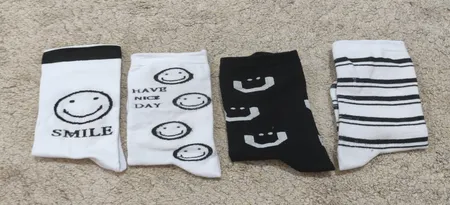 جوراب ساق بلند زنانه مدل Smile  بسته 5 عددی