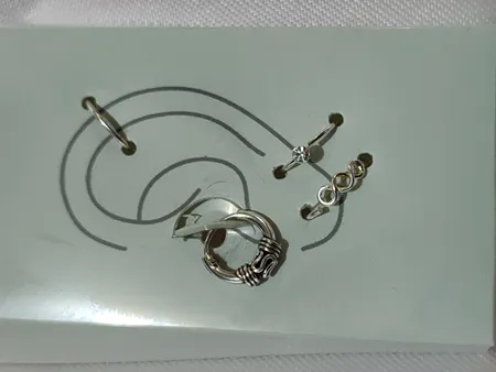 پیرسینگ نقره زنانه آی ام مدل مرواریدی مجموعه 4 عددی