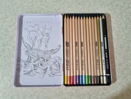 مداد رنگی 12 + 3 رنگ آریا مدل 3021