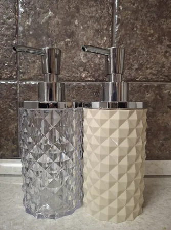 پمپ مایع دستشویی مدل کروم شیشه ای کد 346