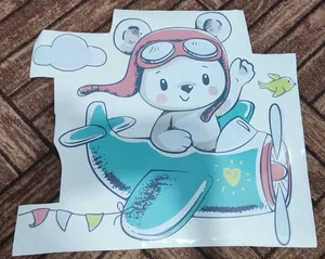 تجریه خرید استیکر دیواری کودک گراسیپا مدل خرس بانمک خلبان