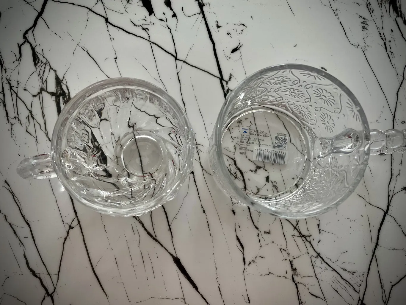 لیوان دلی گلس مدل دسته حلقه  کد TZ4303 بسته شش عددی