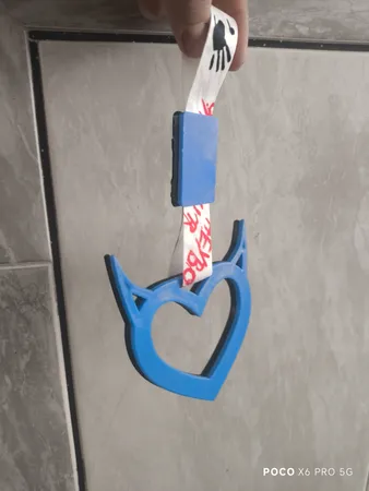 آویز خودرو مدل سوریکاوا طرح قلب شاخ دار دو رنگ