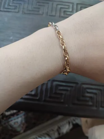 دستبند طلا 18 عیار زنانه دوست خوب مدل شنل کد DK159