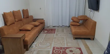 مبل راحتی دو نفره مدل ال کد 102-MR104-2DD/Y-GR-BR