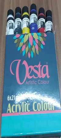 رنگ اکریلیک وستا کد 1 بسته 6 عددی