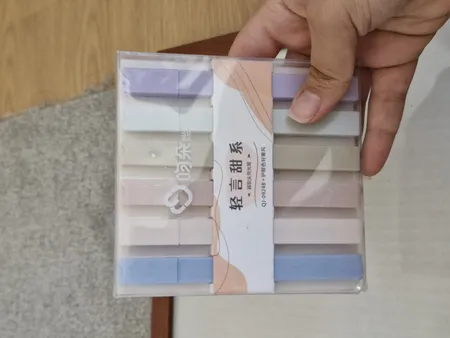 ماژیک علامت گذار مدل پاستلی مکعبی کد QJ-0924A بسته 6 عددی