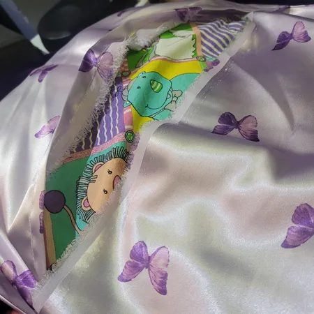 رو بالشی مدل ساتن ابریشم طرح پروانه