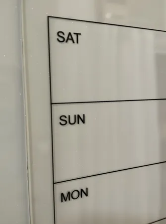 تخته وایت برد مدل پلنر هفتگی سایز 20×30 سانتی متر