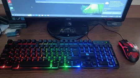 کیبورد و ماوس گیمینگ یوسیتک مدل CO 3080G، سوییچ ممبران، Full-Size، نورپردازی RGB