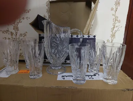 ست پارچ و لیوان ۷ پارچه مدل خورشیدی