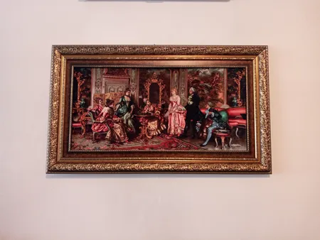 تابلو فرش ماشینی نقش نگار رضوی شاعرجوان کد 618A