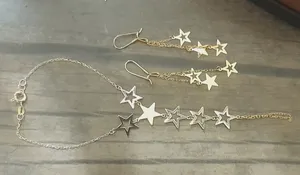 تجریه خرید دستبند طلا 18 عیار زنانه طلای مستجابی مدل تمیمه ستاره کد 6758