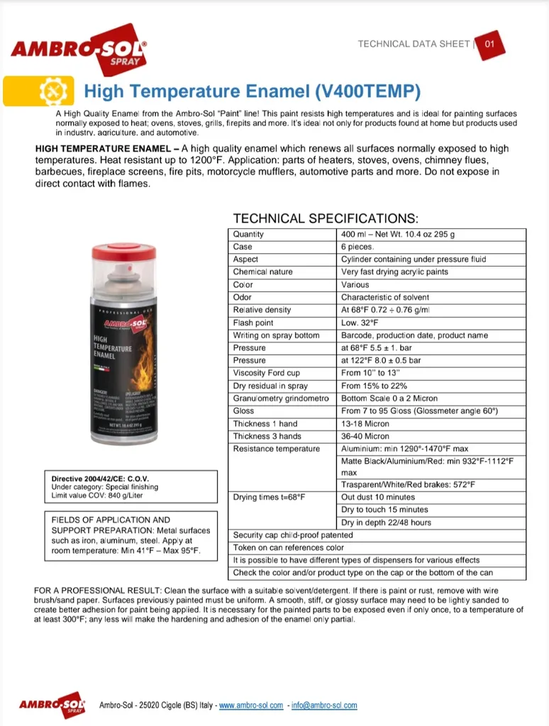 اسپری رنگ نسوز نقره ای آمبروسول مدل ALUM حجم 400 میلی لیتر