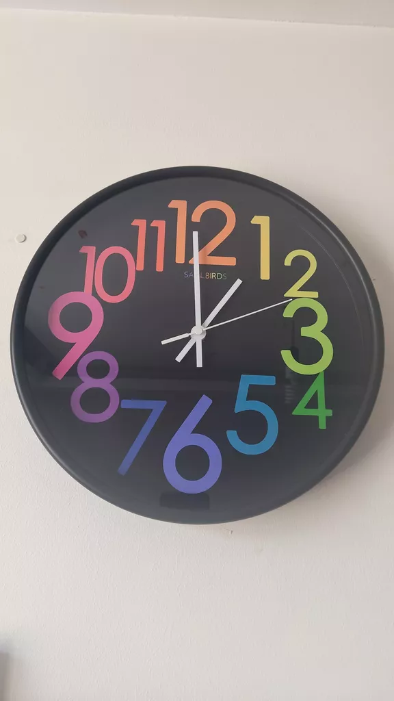 ساعت دیواری سال بردز طرح عدد رنگی
