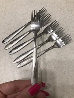 چنگال میوه خوری مدل mhdn بسته 6 عددی