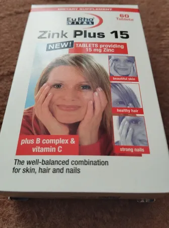 قرص زینک پلاس یوروویتال 15 میلی گرم بسته 60 عددی