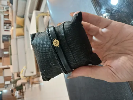 دستبند طلا 18 عیار مردانه لیردا مدل حرف M