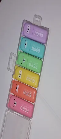 ماژیک علامت گذار مدل قاب دار طرح خرس کد 01  بسته 6 عددی