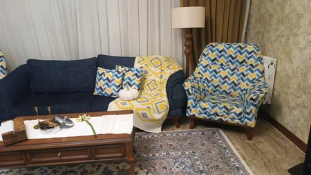 شال مبل مدل پانچدوزی کد 1 سایز 170×140 سانتیمتر