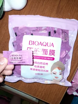 قرص ماسک ورقه ای صورت بایو آکوا مدل F01 بسته 50 عددی