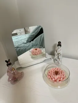 آینه رومیزی دینیال مدل  DN1616 پایه دو سر گرد