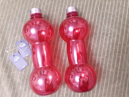 قمقمه طرح دمبل D007 گنجایش 0.5 لیتر بسته 2 عددی