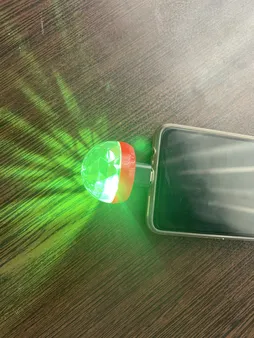 رقص نور مدل اسمال مجیک بال LED به همراه تبدیل OTG مجموعه 4 عددی