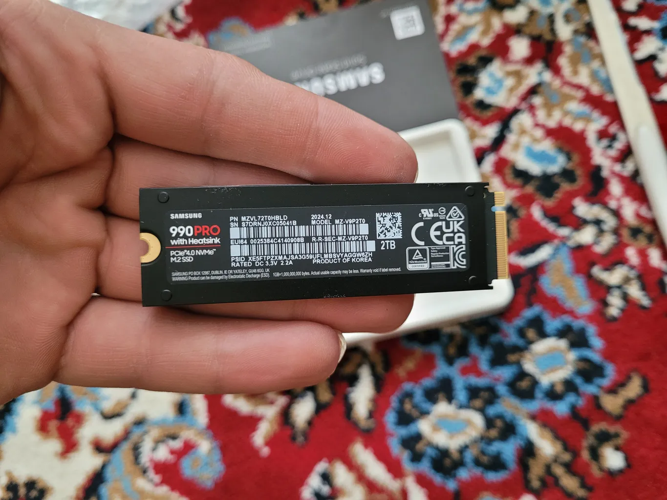 اس اس دی اینترنال سامسونگ مدل 990PRO with Heatsink ظرفیت دو ترابایت