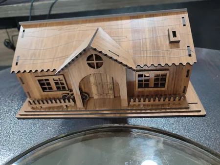 جعبه دستمال کاغذی طرح کلبه کد 0120