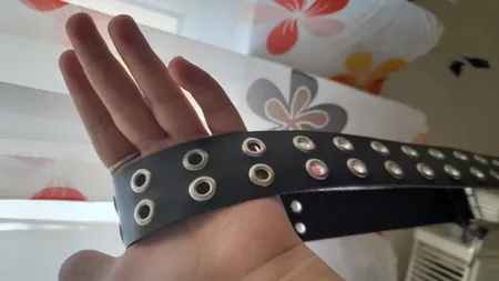 کمربند دخترانه ساراسا مدل دو پانچ میخ دار کد Pa 02