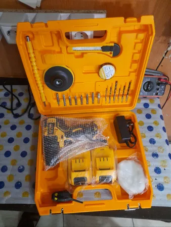 مجموعه 27 عددی دریل پیچگوشتی شارژی صنعتی چکشی نئو پاور کد 36v براشلس