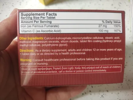 قرص ویتامین ث با آهن پیوسته برانسون بسته 30 عددی