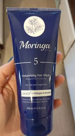 ماسک مو مورینگا اِمو مدل 5 حجم دهنده موهای نازک و شکننده 200 میلی لیتر