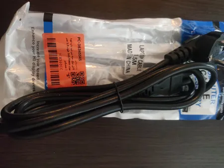 کابل برق سه پین  لپ تاپ لونا مدل 3x0.75mm طول 1.5 متر