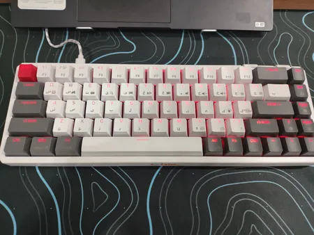 کیبورد گیمینگ فاطر مدل KCR-8000B، مکانیکال سوییچ قرمز، Tenkeyless، نورپردازی RGB