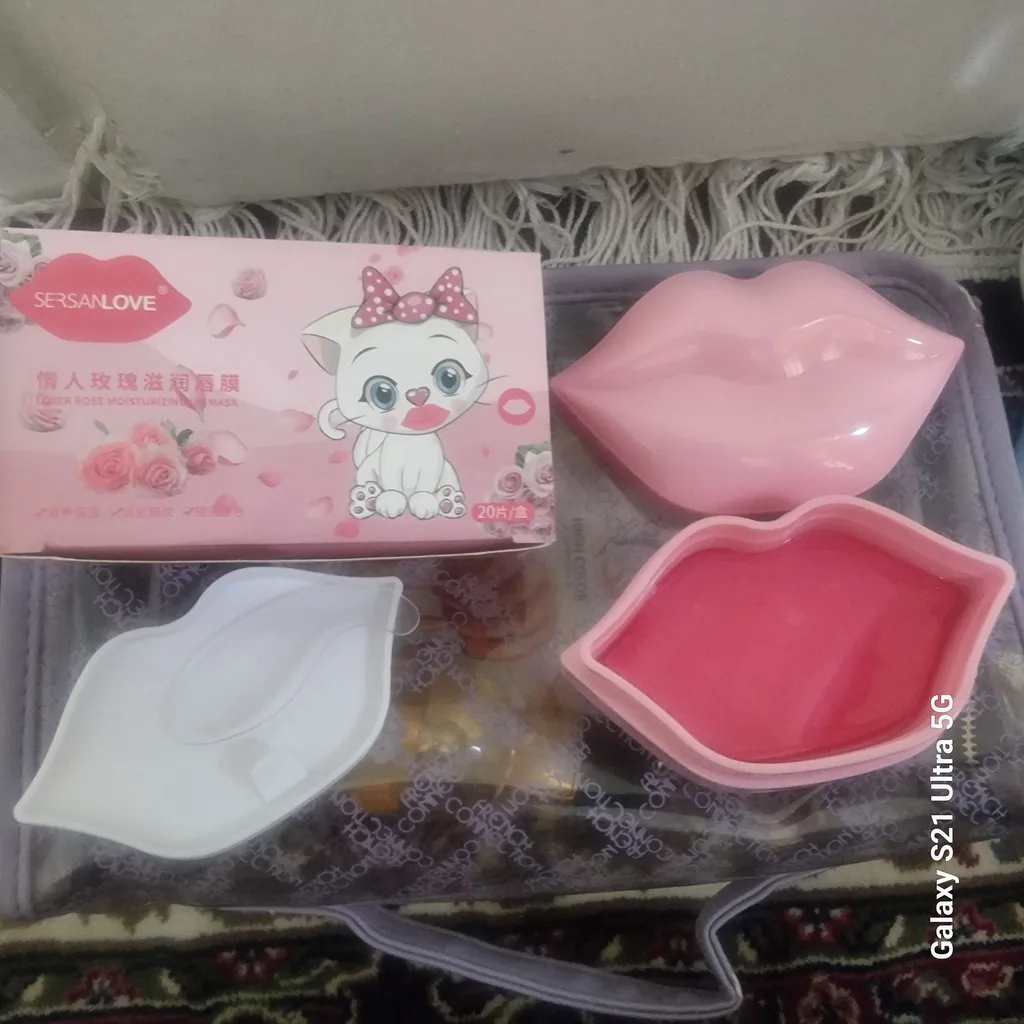 ماسک لب سرسان لاو مدل گل رز وزن 60 گرم بسته 20 عددی