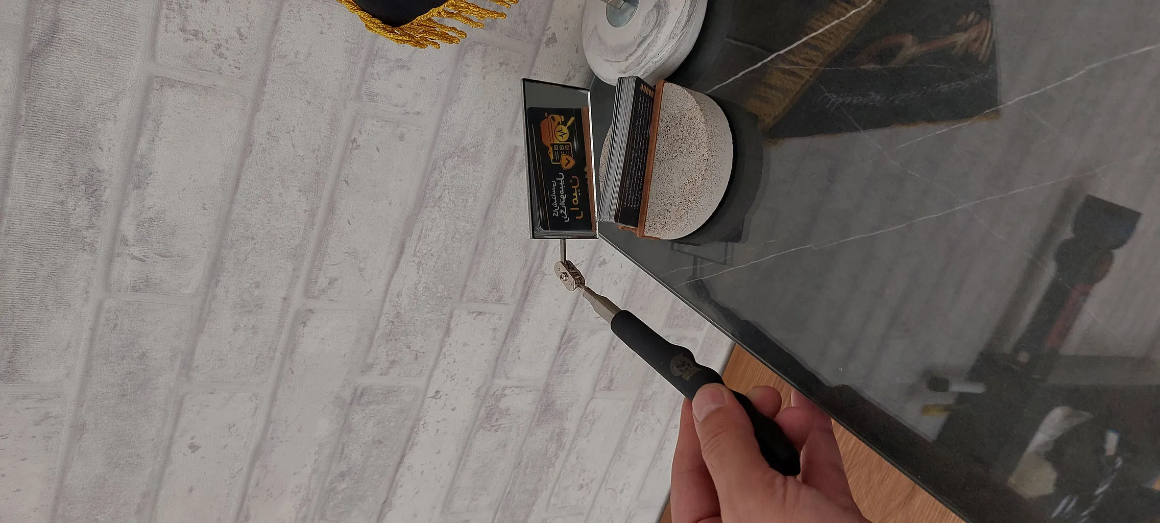 آینه مکانیکی مدل آیس راک طرح مستطیل کد YPP-MOSTATIL-50x90MM