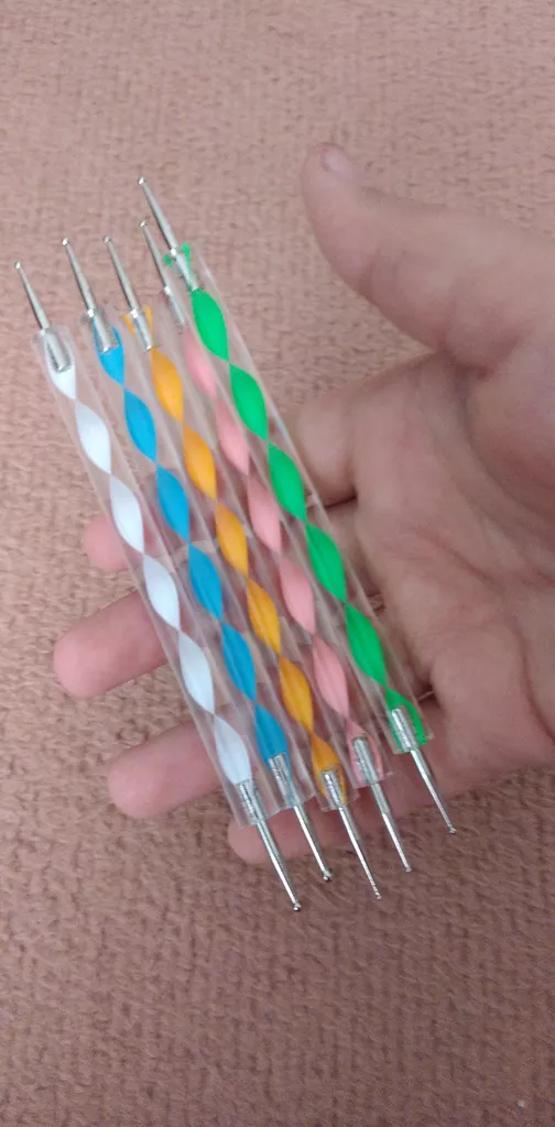 قلم طراحی ناخن مدل داتینگ مجموعه 5 عددی
