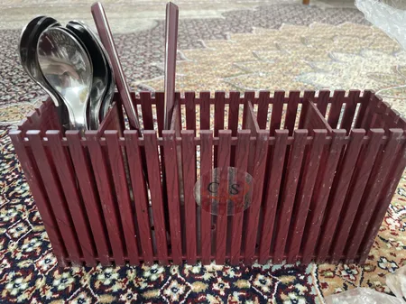 سرویس قاشق و چنگال 31 پارچه سی اند اس طرح چوبی