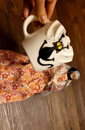 ماگ مدل گربه بازیگوش کد k1