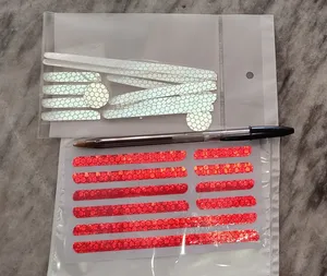 تجریه خرید برچسب شبرنگ کلاه دوچرخه سواری رفلکتر کد 10P بسته ۱۰ عددی