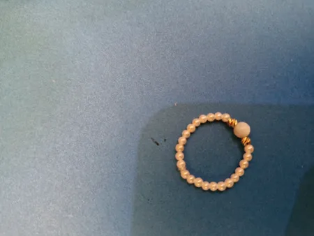 انگشتر طلا 18 عیار زنانه ناریا مدل مروارید پرورشی مون سایز 56