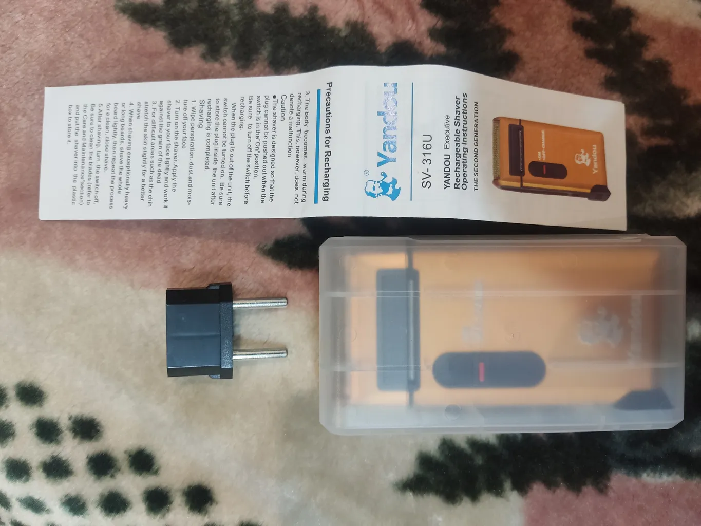 ماشین اصلاح موی صورت یاندو مدل SV-316U به همراه تیغه و توری یدک